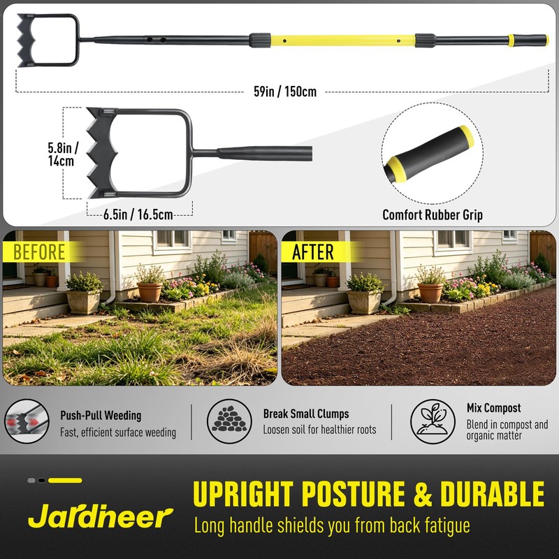 Jardineer Stirrup Hoe Garden Tool for Weeding