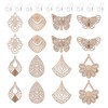 PandaHall 16 Pieces Geometric Hollow Butterfly Drop Pendants Blank Unfinished