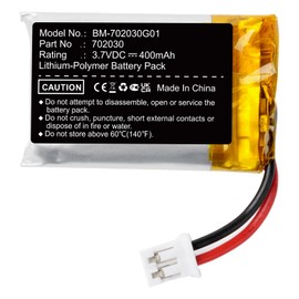 Yunwa 702030 Battery 400mAh LI-PO Rechargeable Battery with PH2.0mm/2Pin Connector