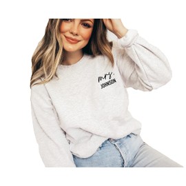 Mrs Sweatshirt - Custom Mrs Sweatshirt - New Mrs - Honeymoon Pajamas - Wedding Gift - Engagement Gift - Fiancee Gift