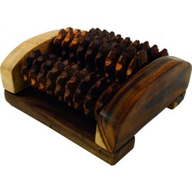 GURU SHOP Foot Massage Roller Model 11, Brown, 6.5 x 16 x 15 cm, Massage Oils and Massage Items