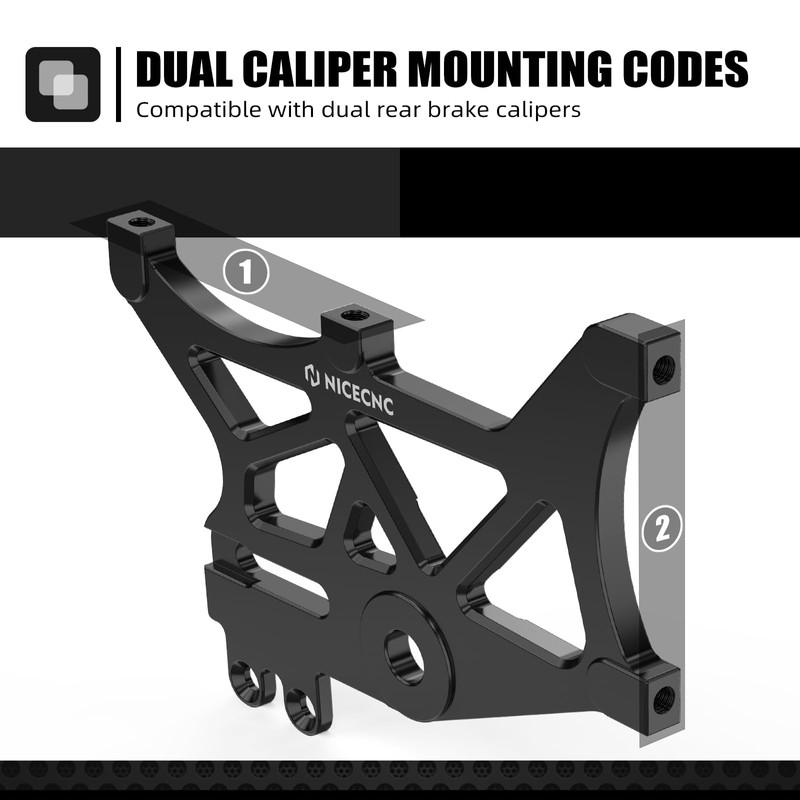 NICECNC Rear Brake Disc Guard & Dual Caliper Mounting CNC