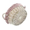 FRANK FLECHTWAREN Basket Bowl Checked Round Diameter 25 x 10