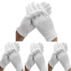 24 Pcs (12 Pair) White Cotton Gloves for Dry Hand