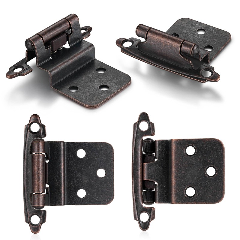 Vallecloud 4 Pack (2 Pair) 3/8" Inset Antique Copper Self