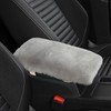 MLOVESIE Genuine Sheepskin Center Console Cover Pad Genuine Furry Fluffy