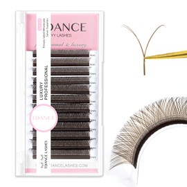 TDANCE Brown Lash Extensions YY Lash Extensions Dark Brown Lash Extensions 0.07mm D Curl 8-15mm Mix Tray Y Lashes Natural Volume Eyelash Extensions (Brown YY- 0.07-D-8-15mm)