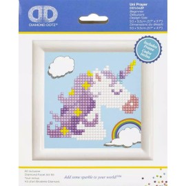 Diamond Dotz DIY Diamond Dotz Uni Prayer Unicorn Kids Beginner Facet Art Craft Kit Frame