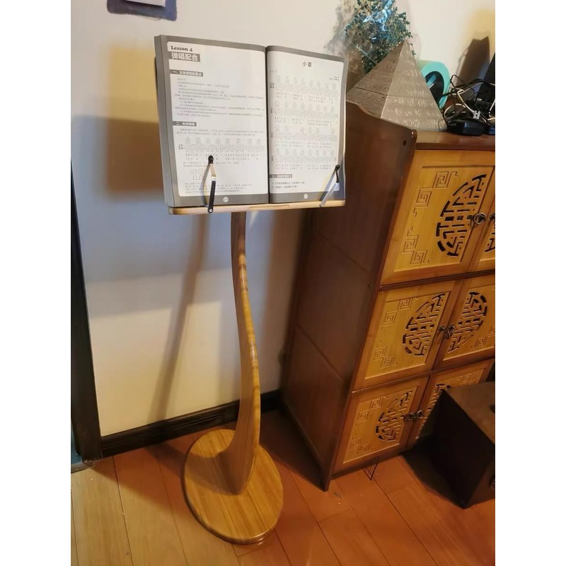 LANYANZI 2-in-1 bamboo Sheet Music Stand, Tradition Wooden Music Sheet