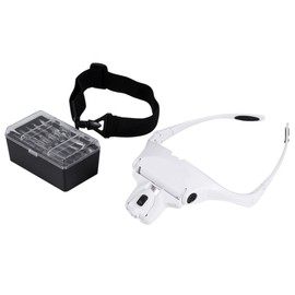 New 5 Lens Headset Magnifier With LED Lights Hand Free Magnifying Glass Eyelash Extension