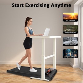 Maicifi Walking Pad Treadmill with Incline - Under Desk Treadmill 2.5HP Motor Low Noise,Portable Treadmills for Home, 2 in 1 Folding, Remote Control with LED Touch Screen 265Lbs Weight Capacity