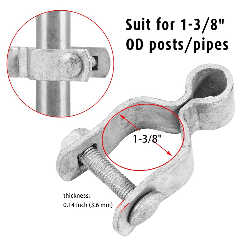 4 Pack Heavy Duty Chain Link Fence Solid Gate Post