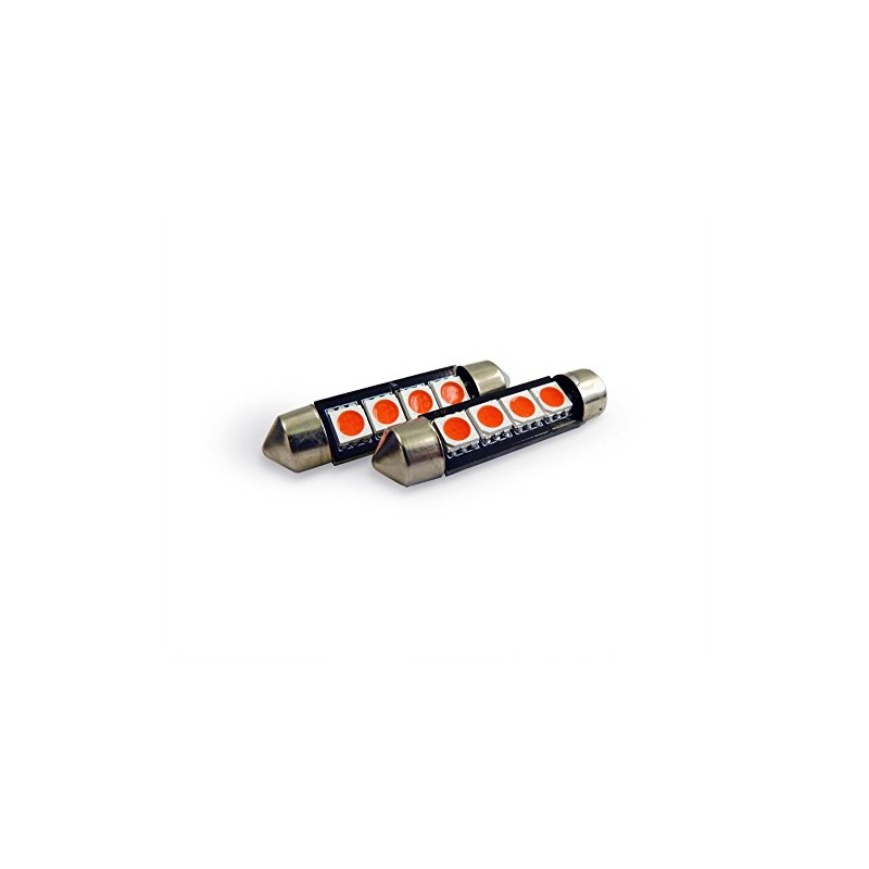 Genssi 42mm LED Bulbs Pair Pink 4 SMD 576 578