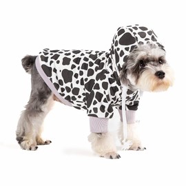 Furryilla Warm Cotton Clothes for Small Dogs Girls Boys, Puppy Dog Hoodies Costumes Sweatshirts French Bulldog Clothes for Small Breed Pets Dog Pjs-Cow Hoodie-S