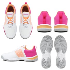 COURT Smash | A4387J/BF 25 Zapatillas de pádel para Jugadores Amateur/o Intermedio - Confort Extremo, para canchas de Pista Dura y Cemento, Ideal en competición y Entrenamiento, Color Blanco