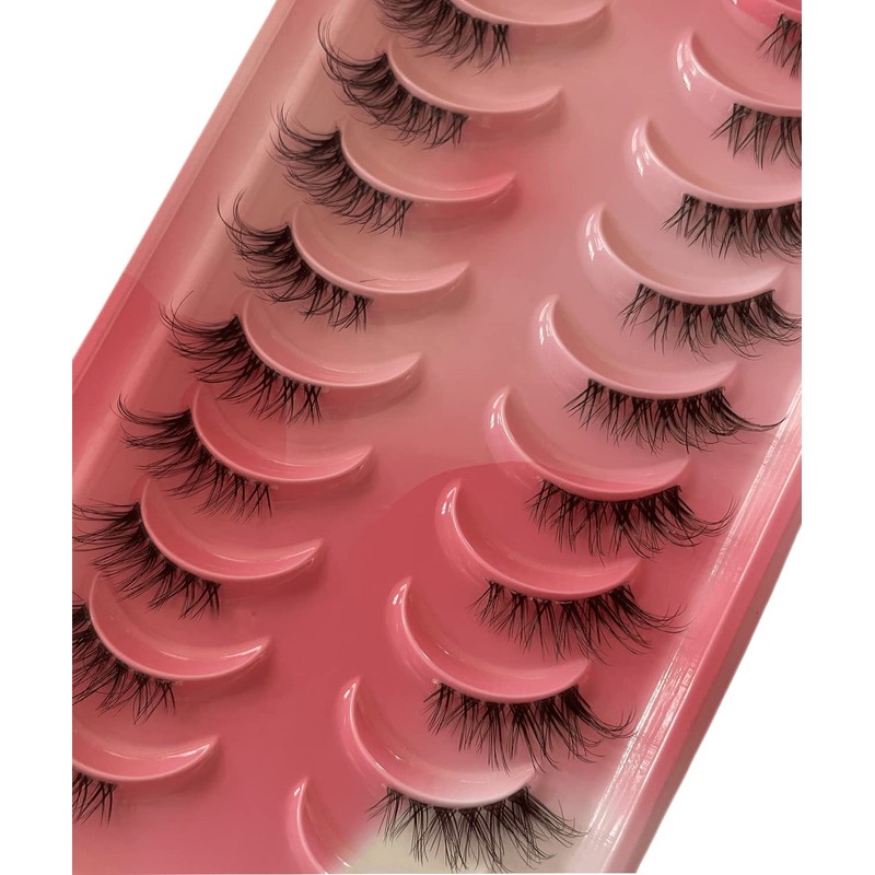 Half False Eyelashes, 10 Pairs False Eyelashes, Russian Strip Lashes,