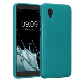 kwmobile Case Compatible with Alcatel 1 (5.0") Case - Soft Slim Protective TPU Silicone Cover - Teal Matte