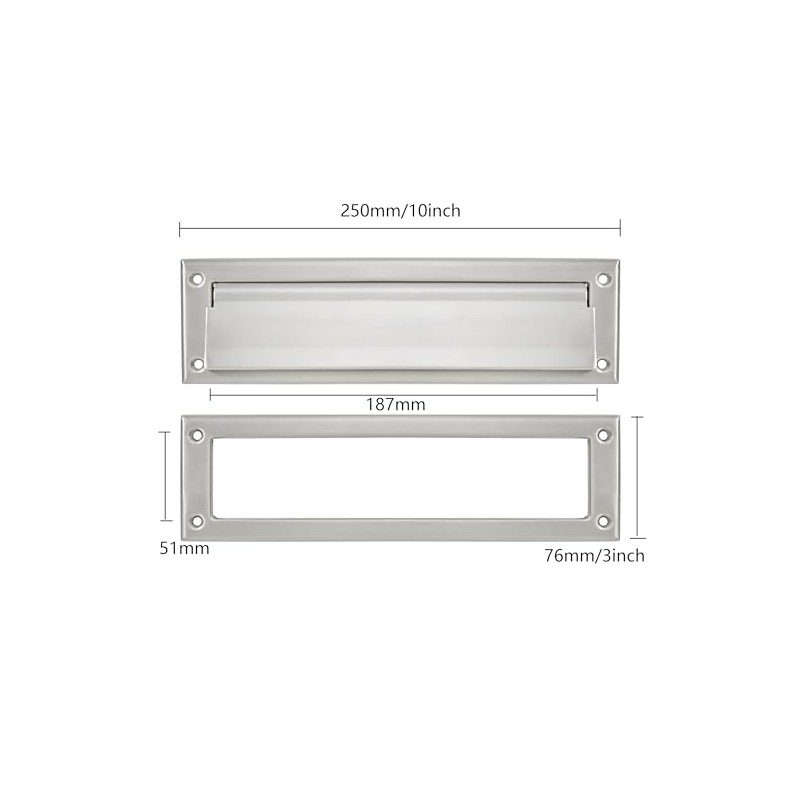 khtumeware Brushed Satin Nickel 10 inch 1-Pack Solid Brass Mail