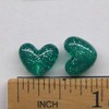 Heart Beads Silver Glitter Sparkle Large Pony Beads Pk/50 Made