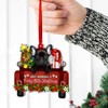 Black French Bulldog Ornaments Christmas Tree, Frenchie Red Car Aluminium