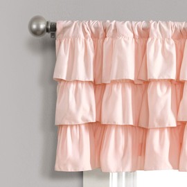 Lush Decor, Blush Belle Valance Shabby Chic Style Single Curtain 18" x 84