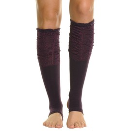 Angelina Glittery Ruched-top Stir Up Knee High/Leg Warmer, #8321Purple