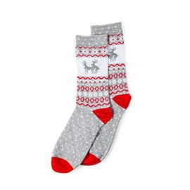 Tipsy Elves Grey Humping Reindeer Socks for Women OSFA