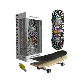 Lently Wood Fingerboards, Mini Fingerboards, 99mmL*29mmW (Big Mouth Cute Dragon) (Smoke)