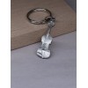 Vintage Albert Elovitz Violin Music Keychain Silver Pewter 2 Inch