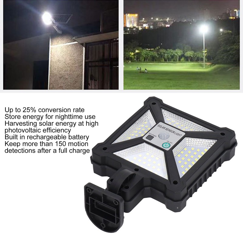 Solar Outdoor Light Motion Sensor IP65 Waterproof LED with Remote