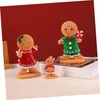 MAGICLULU 2Pcs Christmas Gingerbread Man Figurines Festive Tabletop Decor for