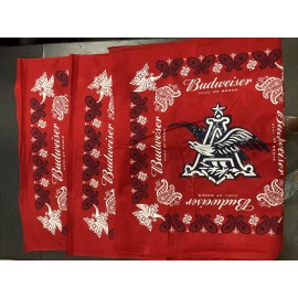 Jordefano {QTY 3} Budweiser King of Beers Bandana Scarf Red White Blue Paisley Print NEW