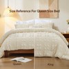 BEDELITE Queen Comforter Set, Seersucker Bedding Set 3 Pieces, Cream