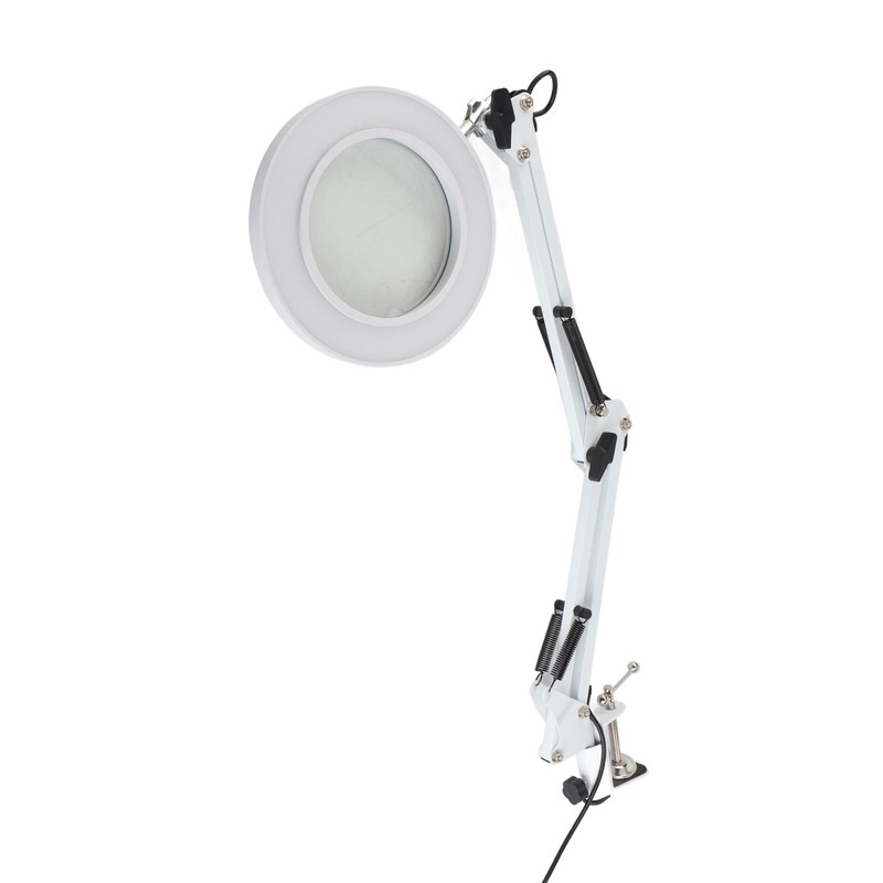 5X Magnifying Glass Clip On LED Tattoo Desk Lamp USB