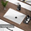 Ada Compliant 20"x15" White Ceramic Rectangle Undermount Bathroom Sink with