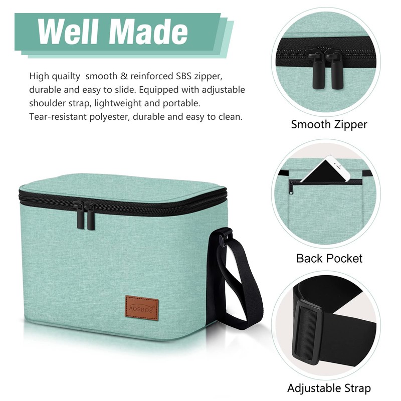 Cool Bag Small Light Insulated Lunch Bag for Work &