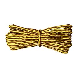 Boot Laces - 4 mm round - Yellow and Brown stripe laces, Yellow and Brown, Lace length 140cm
