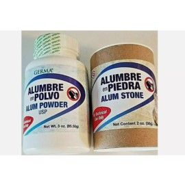 Germa Alum Stone Podwer Cristals/ Alumbre en Piedra y Polvo