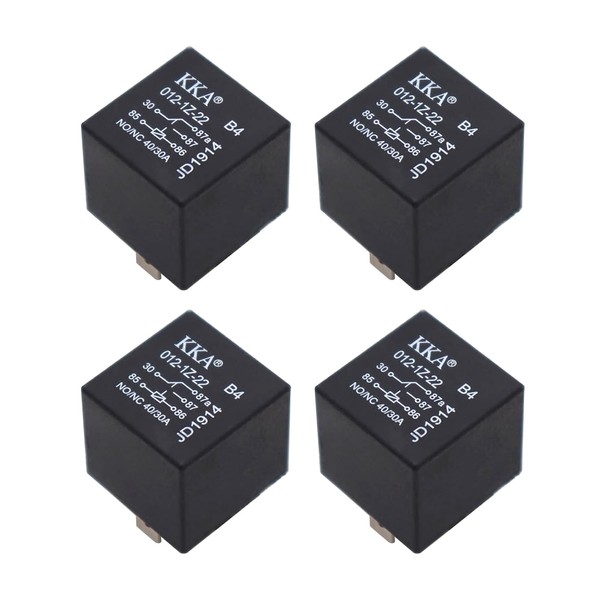 fasebeek Pack-4 Car Relays, 5 Pin 12V Wiring Harness Modification