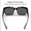 Oversized Sunglasses Fit Over Glasses PC Non Slip UV Protection