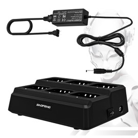 UV-5R Radio Six Way Charger Desktop UV-5X3 Walkie Talkie 6Way Charger Base Charging Time and Space Saving Compatible with UV-5RX UV-5RE DM-5R Two Way Radio Accessories