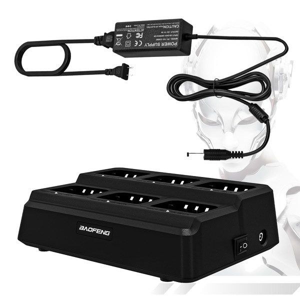 UV-5R Radio Six Way Charger Desktop UV-5X3 Walkie Talkie 6Way