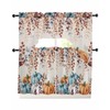 Fall Thanksgiving Kitchen Curtains Sets 24 Inch Length with Valance,