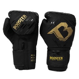 Booster Fightgear Boxing Gloves BFG Alpha Black/Gold - Boxing Gloves for Boxing Kickboxing Sparring Muay Thai (16 ounces)