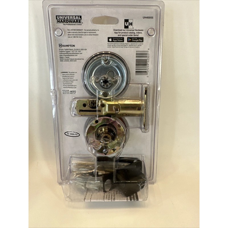 Universal Hardware Single Cylinder Deadbolt in Satin Chrome UH40055 Sealed
