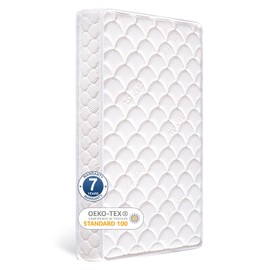 Tiankehan Dual-Sided Crib Mattress & Toddler Mattress – 52" x 27.6" x 5",100% Knitted Fabric, Moisture Absorbent & Breathable, Fits Standard Full-Size Cribs & Toddler Beds