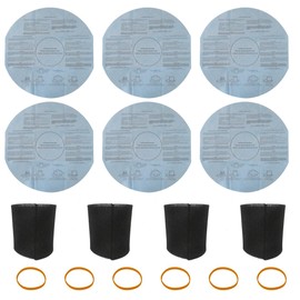 WELURE 6-Pack 90107 Dry Filters + 4-Pack 90585 Foam Sleeves - for Shop Vac 5+ Gallon Wet/Dry Vacuums