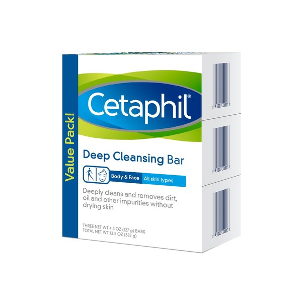 Cetaphil Deep Cleansing Face & Body Bar for All Skin