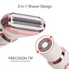 Electric Razor - Shaver - Trimmer for Women: 2 in
