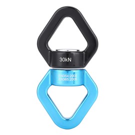 AUTO- 30KN Yoga de Escalada, Dispositivo de Rotación Rotador Multi Swivel Función de Seguridad Conector (rojo negro) (Azul negro)